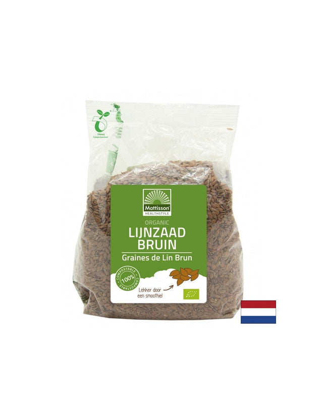 Ленено Семе (цели зърна) Био 400 g  Mattisson Healthstyle - Nutra Best Bulgaria