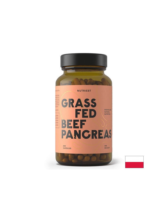 Диабет - Говежди панкреас + черен дроб, 400 mg х 240 капсули  Nutriest - Nutra Best Bulgaria