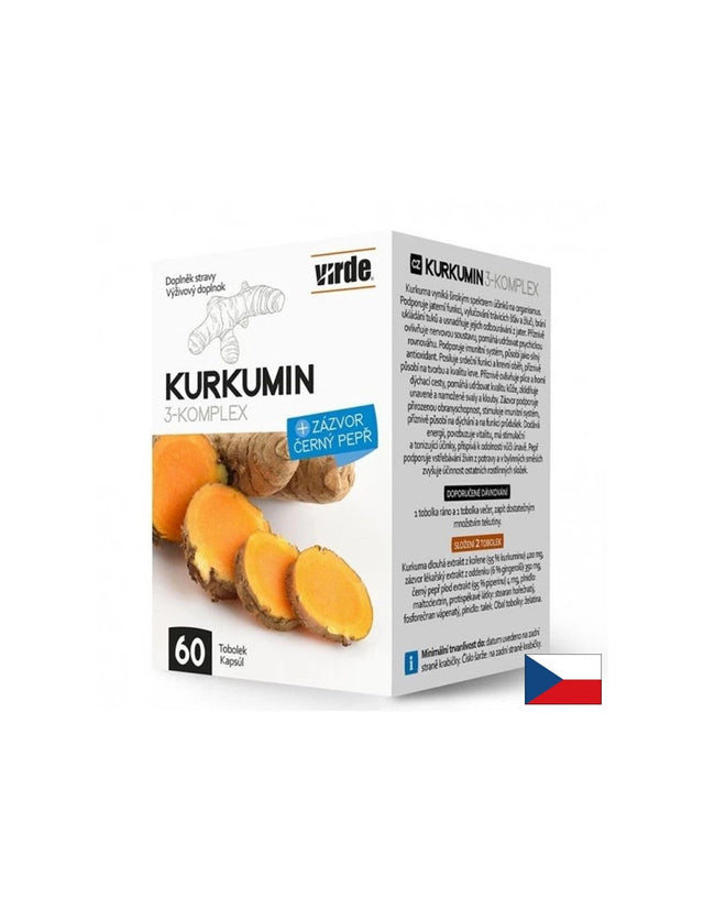 Куркумин 400 mg + Джинджифил 350 mg + Черен пипер За здрави и подвижни стави 60 капсули  Virde - Nutra Best Bulgaria