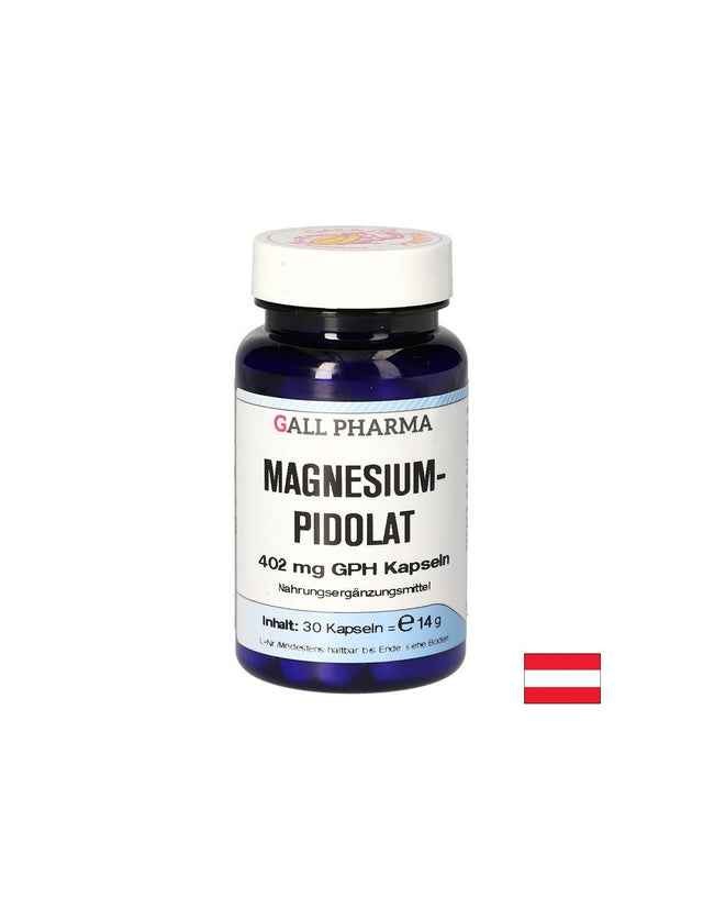 Мускулна, сърдечна и нервна система Магнезий (пидолат) 402 mg х 30 капсули  Gall Pharma - Nutra Best Bulgaria
