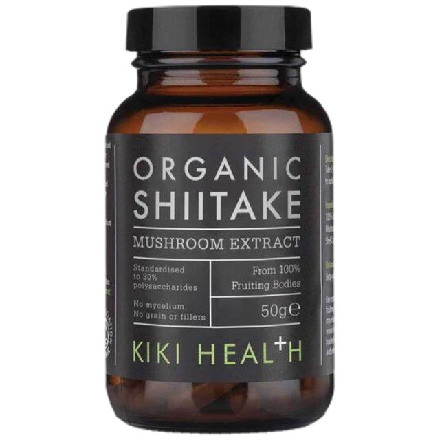 Shiitake Extract Powder Organic - 50 грама  KIKI Health - Nutra Best Bulgaria