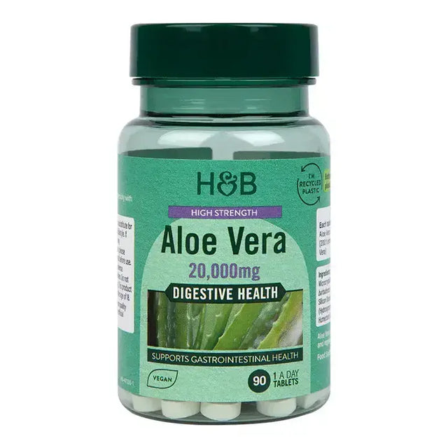 Алое Вера Гел 20000 мг 90 таблетки HOLLAND & BARRETT - Nutra Best Bulgaria