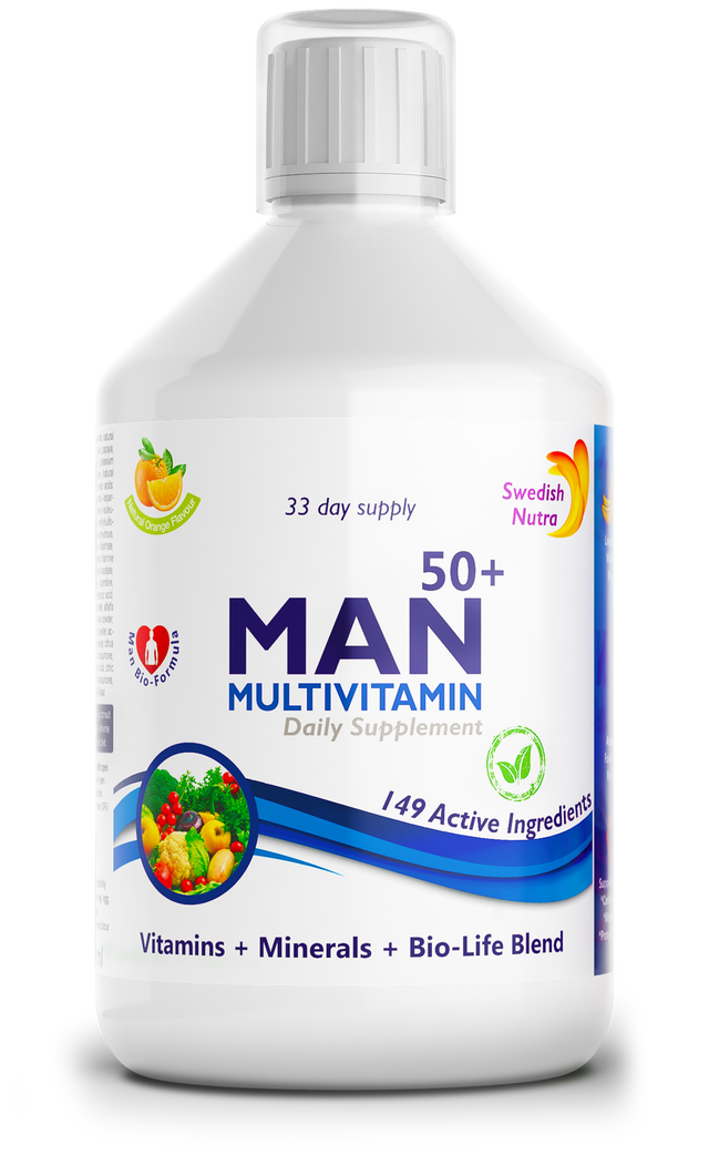 Man 50+ мултивитамини за мъже с колаген 1497 мг - 149 активни съставки /500 мл/ - Nutra Best Bulgaria