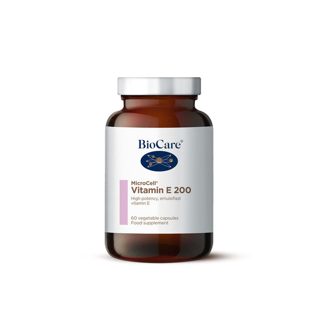 Витамин Е / BioCare MicroCell Vitamin E 200iu 60 Vcaps - Nutra Best Bulgaria