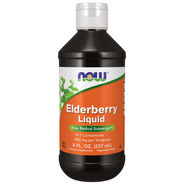 Elderberry Liquid | 10:1 Concentrate - 237 мл  NOW Foods - Nutra Best Bulgaria