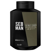 Sebastian Professional - SEB MAN The Multitasker Hair, Beard & Body Wash - Shampoo for hair, beard and body -