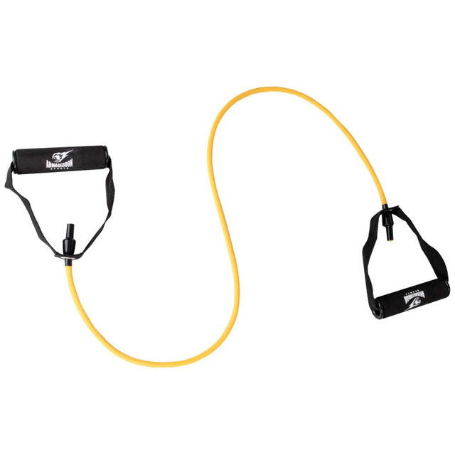 Фитнес Ластик за Тренировка с Ръкохватки - 5 kg ( Жълт) / Fitness Band with Grips - 5kg  ARMAGEDDON - Nutra Best Bulgaria