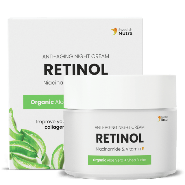 Нощен крем с Ретинол, Хиалурон и Колаген 50 мл Swedish Nutra  Swedish Nutra - Nutra Best Bulgaria