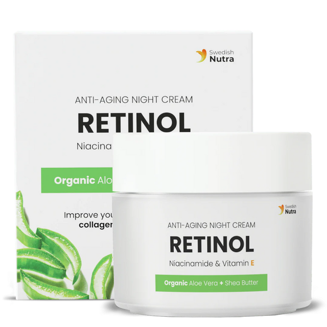 Нощен крем с Ретинол, Хиалурон и Колаген 50 мл Swedish Nutra - Nutra Best