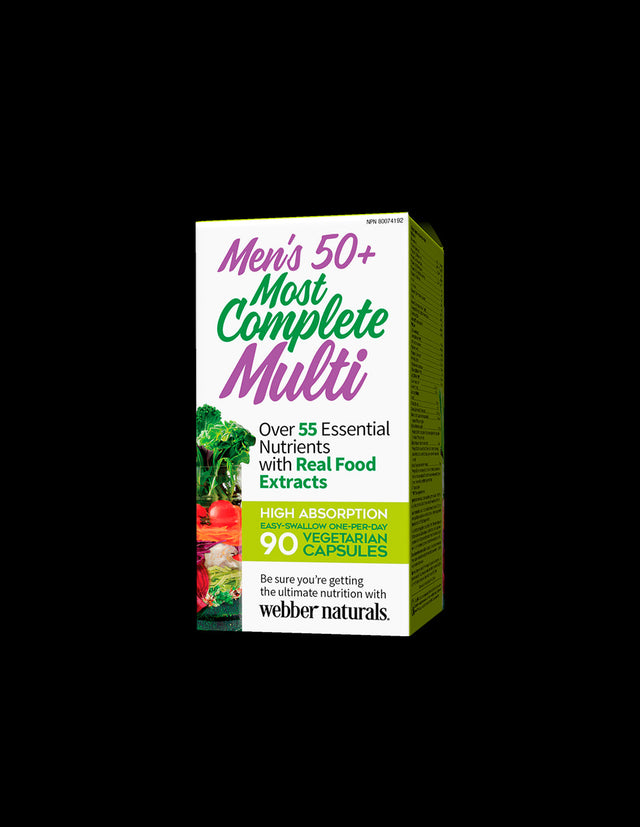 Мултивитамин за мъже 50+ - Мen’s Most Complete Multi 50+, 90 V капсули Webber Naturals  Webber Naturals - Nutra Best Bulgaria