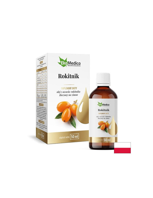 Коса и кожа - Масло от морски зърнастец (облепиха), 50 ml  Ekamedica - Nutra Best Bulgaria