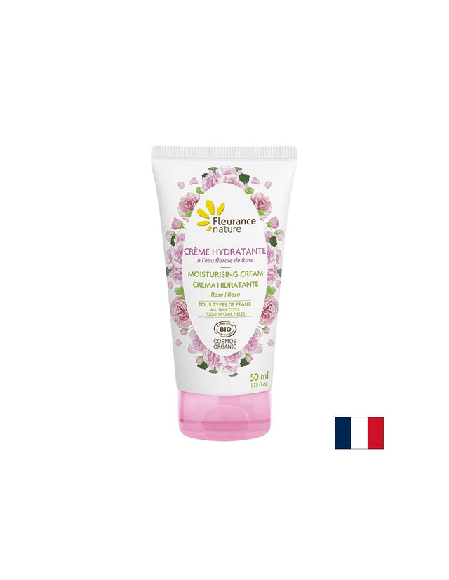 Хидратиращ крем за ръце с флорална вода от роза Дамасцена, 50 ml  Fleurance Nature - Nutra Best Bulgaria