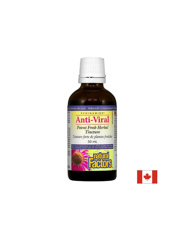 При вирусни инфекции - Анти-вирал - имуноукрепваща билкова тинктура, 50 ml Natural Factors  Natural Factors - Nutra Best Bulgaria
