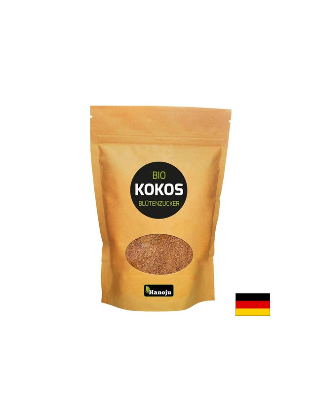 Кокосова захар Натурален заместител на бялата захар 500 g  Hanoju - Nutra Best Bulgaria