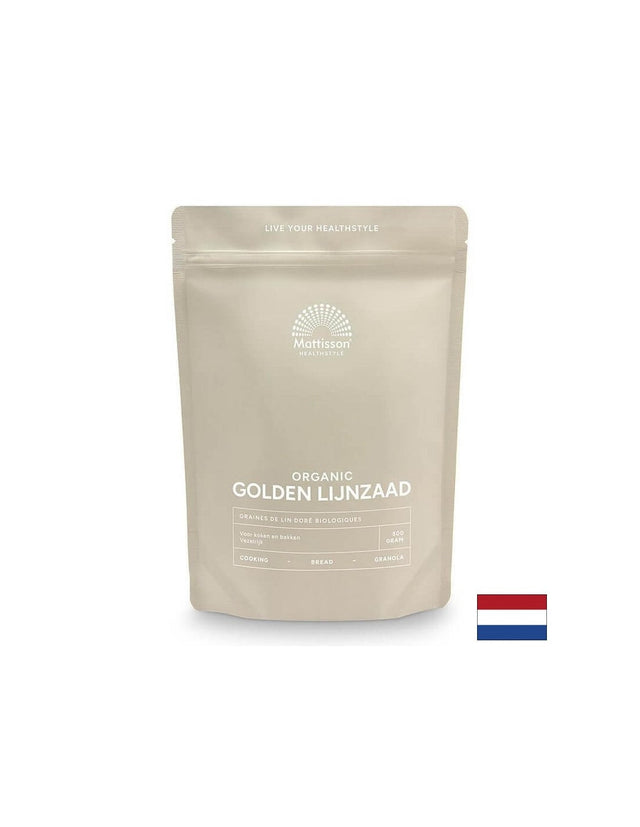 Златно Ленено Семе (сурово) Био 500 g  Mattisson Healthstyle - Nutra Best Bulgaria