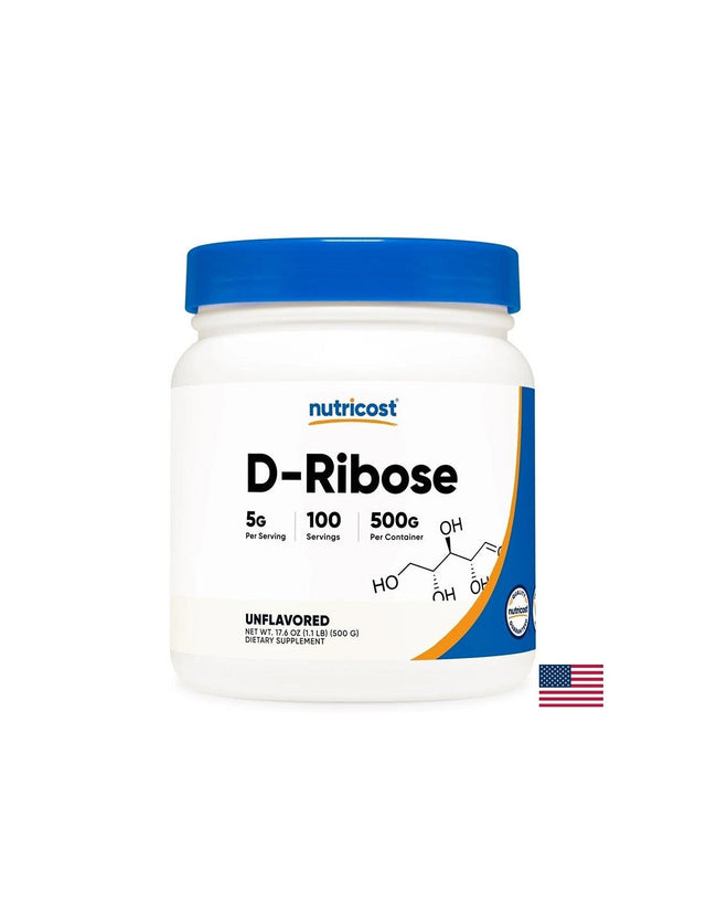 Енергия и издръжливост - Д- Рибоза, 500 g прах  Nutricost - Nutra Best Bulgaria
