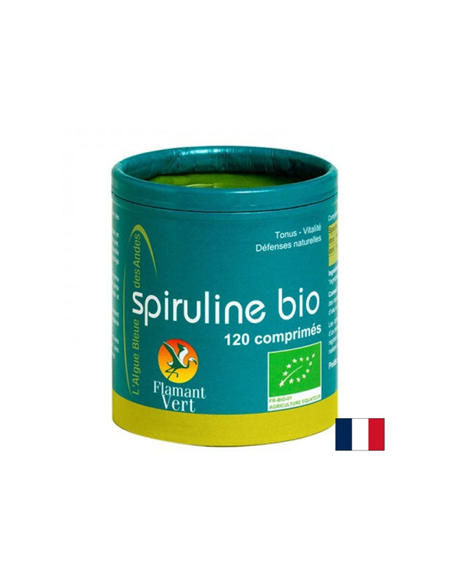 Имунна подкрепа и тонус - Спирулина Био, 500 mg х 120 таблетки  Flamant Vert - Nutra Best Bulgaria