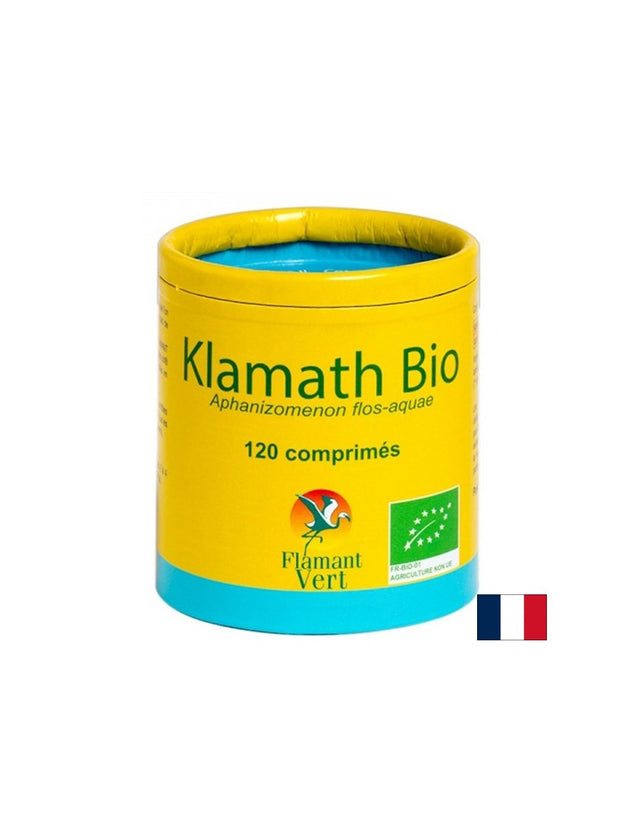 Водорасли АФА от езерото Кламат - За енергия, фокус и силен имунитет, 500 mg, 120 таблетки  Flamant Vert - Nutra Best Bulgaria