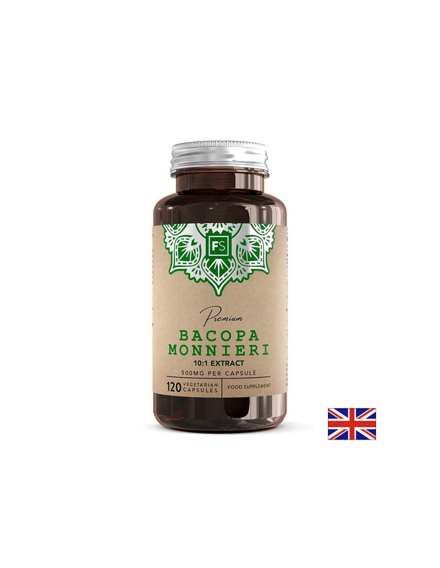 Мозъчна функция и стрес контрол - Бакопа Мониери, 500 mg х 120 капсули  Focus Supplements - Nutra Best Bulgaria