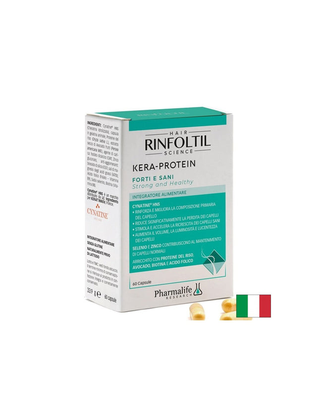 Здрава и силна коса с хидролизиран кератин 500 mg и оризов протеин 200 mg, 60 капсули  Pharmalife Research - Nutra Best Bulgaria