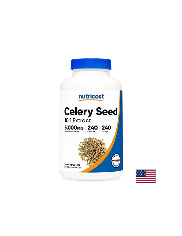 Целина (семена) – При подагра и висока пикочна киселина, 500 mg, 240 капсули  Nutricost - Nutra Best Bulgaria