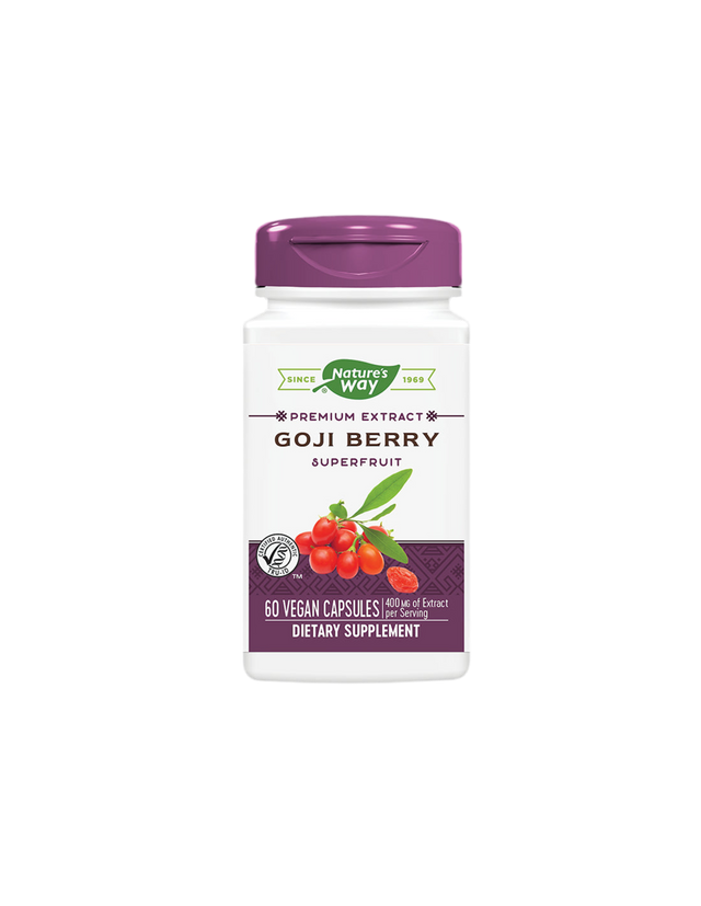 Годжи Бери - премиум екстракт - Имунитет и жизненост, 500 mg, 60 капсули  Nature’s Way - Nutra Best Bulgaria
