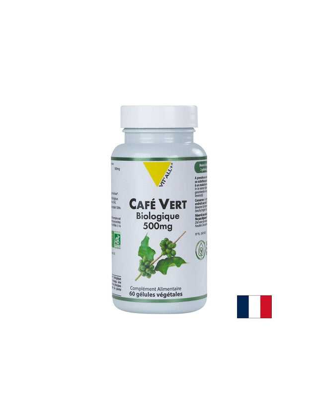 Редукция на теглото - Зелено кафе, 500 mg х 60 капсули  Vit'all Plus - Nutra Best Bulgaria