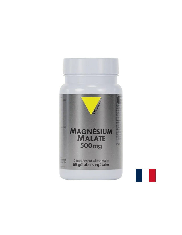 Магнезий (малат) – Енергия, мускули и сърдечна функция, 500 mg, 60 капсули  Vit'all Plus - Nutra Best Bulgaria