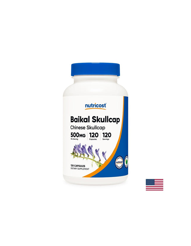 Релакс и енергия - Шлемник байкалски, 500 mg x 120 капсули Nutricost  Nutricost - Nutra Best Bulgaria
