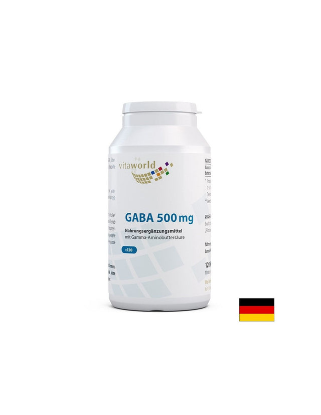 За релакс на нервната система - ГАБА (гама-аминомаслена киселина), 500 mg x 120 капсули  Vita World - Nutra Best Bulgaria
