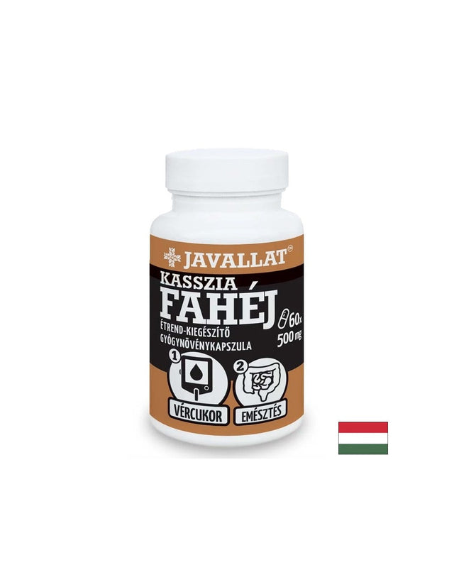 Контрол на кръвната захар - Канела (касия), 500 mg x 60 капсули  Javallat - Nutra Best Bulgaria