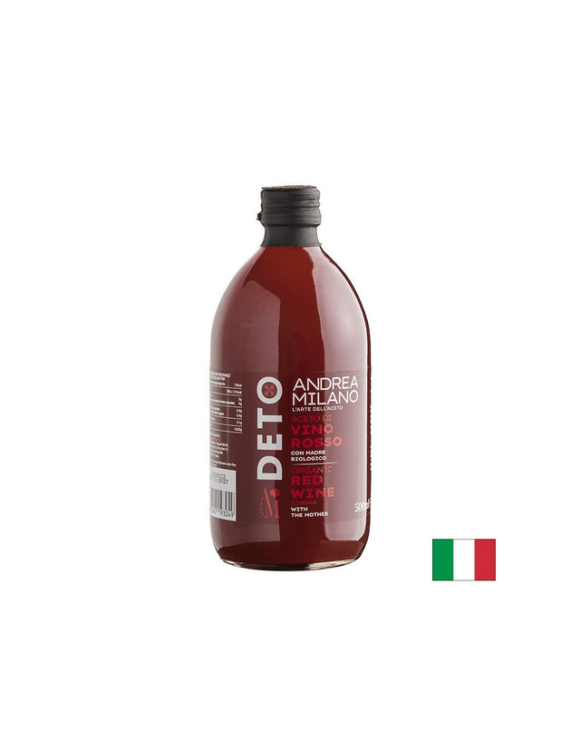Нефилтриран червен винен оцет Био, 500 ml  Acetificio Andrea Milano - Nutra Best Bulgaria