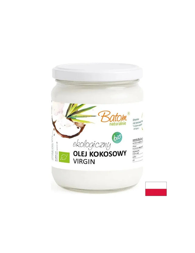 Кокосово масло (нерафинирано, студено пресовано), БИО, 500 ml  Batom - Nutra Best Bulgaria