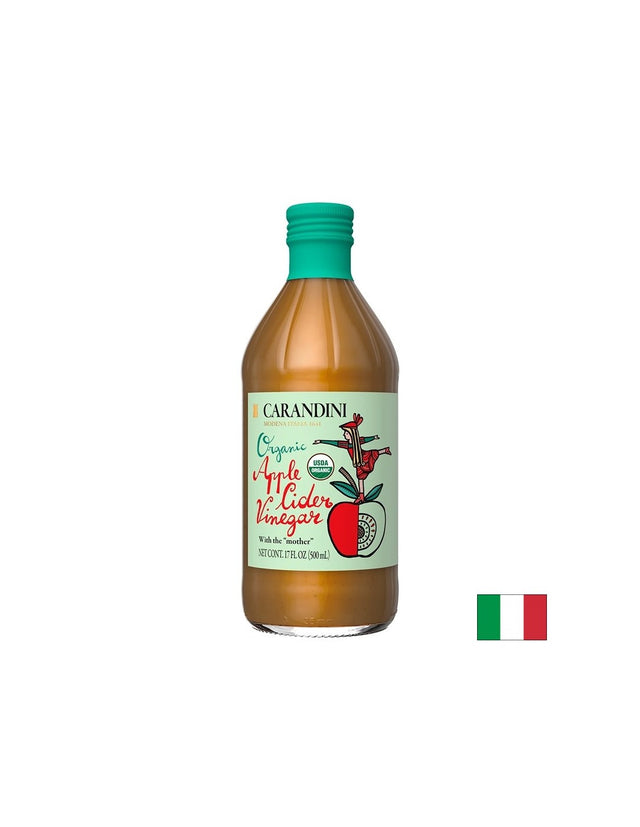 Ябълков оцет Био (нефилтриран, непастьоризиран), 500 ml  Carandini - Nutra Best Bulgaria