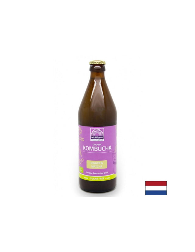 Комбуча с Джинджифил & Матча Био 500 ml  Mattisson Healthstyle - Nutra Best Bulgaria
