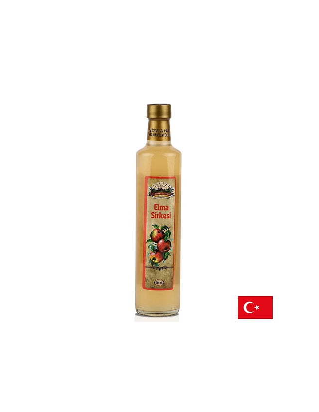 Ябълков оцет – Натурален, нефилтриран и непастьоризиран, 500 ml  Şifa Ana - Nutra Best Bulgaria