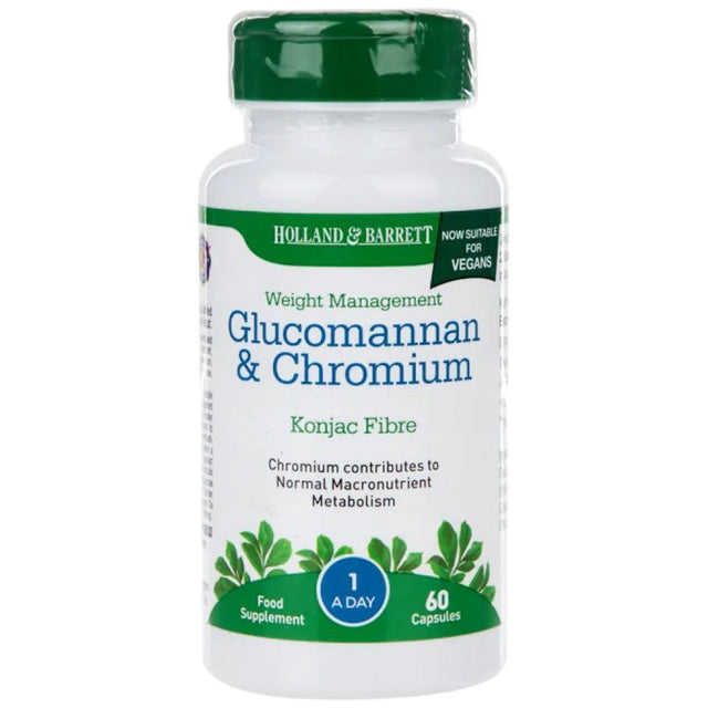 Glucomannan & Chromium - 60 капсули  Holland and Barrett - Nutra Best Bulgaria