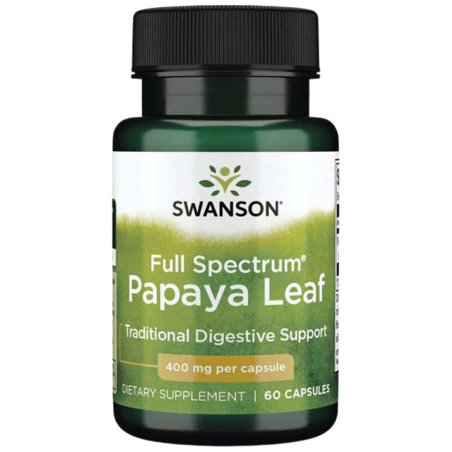 Full Spectrum Papaya Leaf 400 mg 60 капсули  Swanson - Nutra Best Bulgaria