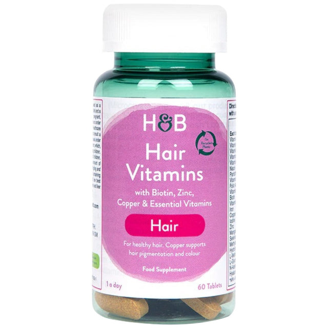 Hair Vitamins | With Biotin, Zinc and Copper 60 Таблетки - Nutra Best Bulgaria