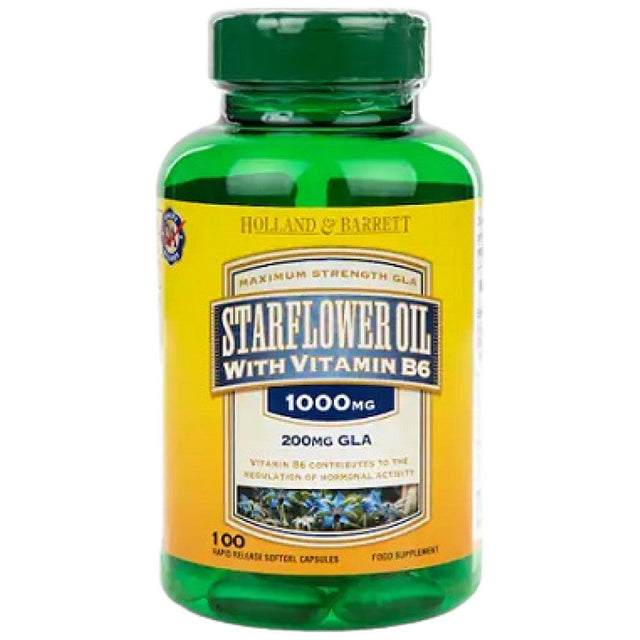Starflower Oil 1000mg | With Vitamin B6 - 100 капсули - Nutra Best Bulgaria