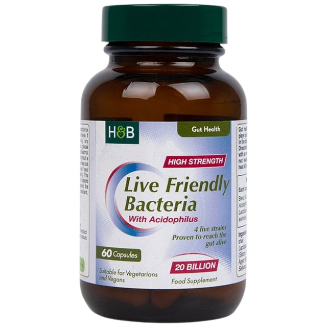 Live Friendly Bacteria with Acidophilus |  High Strength 20 Billion - 60 капсули  Holland and Barrett - Nutra Best Bulgaria