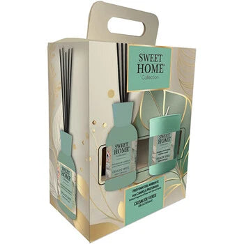 Sweet Home Collection - Green Chrysalys Set - Dárková sada aroma difuzéru se svíčkou
