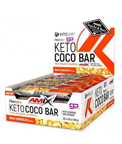 KetoLean® Keto goBHB® Coco Bar 20 x 40g - Nutra Best Bulgaria
