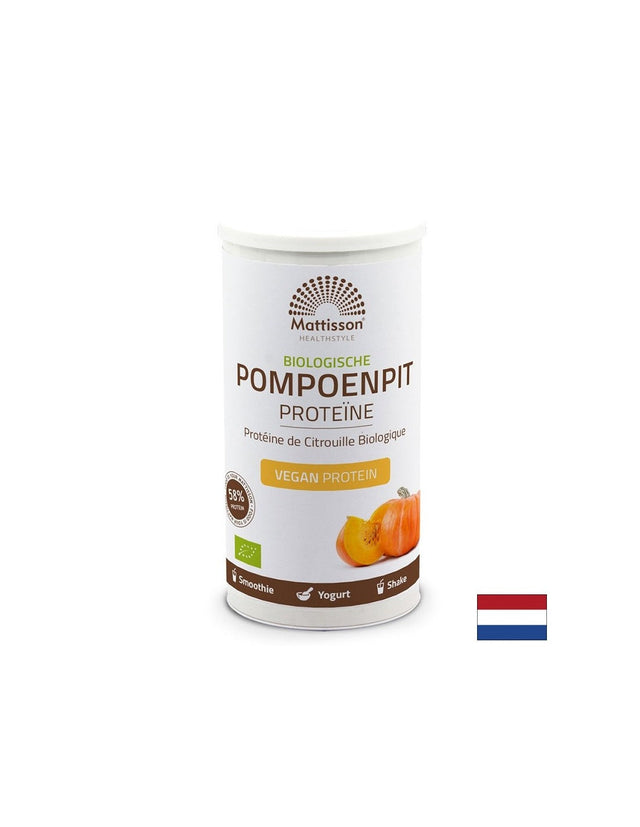 Органичен протеин от тиквени семки на прах 58%, 250 g Mattisson Healthstyle  Mattisson Healthstyle - Nutra Best Bulgaria