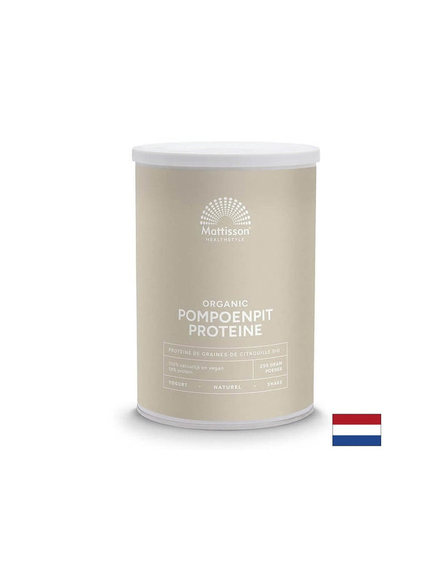 Органичен протеин от тиквени семки на прах 58%, 250 g Mattisson Healthstyle  Mattisson Healthstyle - Nutra Best Bulgaria