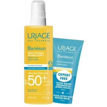 Uriage - Bariésun After Sun Repair Balm + Invisible Spray SPF 50+ Set - Sada pro dokonalé opálení -
