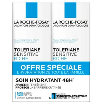 La Roche-Posay - Sensitive Riche Soin Hydratant Duo - Sada pleťových krémů -