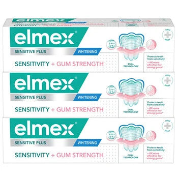 Elmex - Sensitive Sensitivity + Gum Strenght Whitening Trio - Zubní pasta -