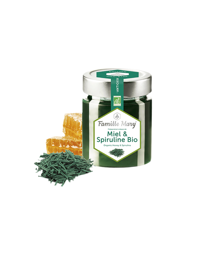 Miel & Spiruline Bio /  Био акациев мед + спирулина, 170 g Famille Mary - Nutra Best Bulgaria