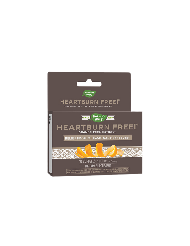 Билков екстракт от портокал срещу киселини - Heartburn Free!,10 софтгел капсули Nature’s Way - Nutra Best Bulgaria